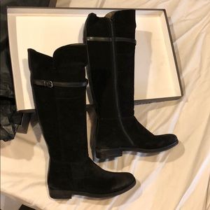 NWB tall Italian suede and leather boots